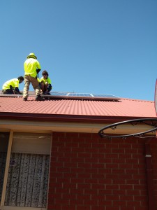 Mounting the First 3 Panels