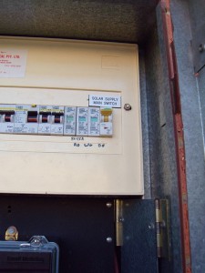 Meter Box with New Solar Main Switch