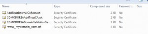 Comodo SSL Files