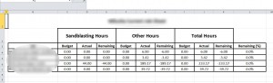 Excel Job Tracker - Current Job List