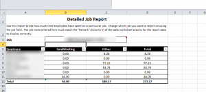 Excel Job Tracker - Detailed Job Report