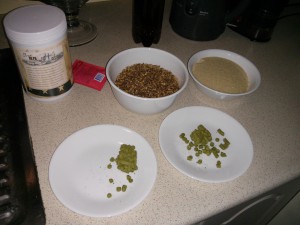 Simcoe hops pellets, Bairds Crystal Malt, Bairds LME, Brown Sugar