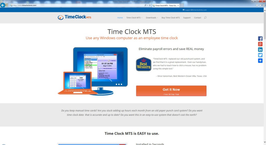 Time Clock MTS site What Mark Did